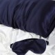 Cheap Two Piece Silk Gift Set Navy Pillowcase & Eye Mask