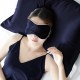 Cheap Two Piece Silk Gift Set Navy Pillowcase & Eye Mask