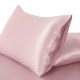 Cheap Two Piece Silk Gift Set Suede Rose Pillowcase & Eye Mask