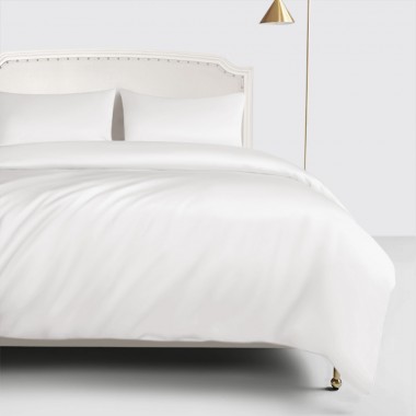 Cheap White 22 Momme Mulberry Silk Duvet Cover