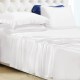 Cheap White 22 Momme Mulberry Silk Flat Sheet