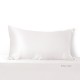 Cheap White 22 Momme Mulberry Silk Pillowcase with Hidden Zipper