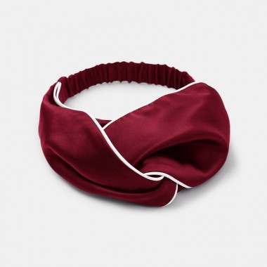 Cheap Wine & Ivory Silk Headband