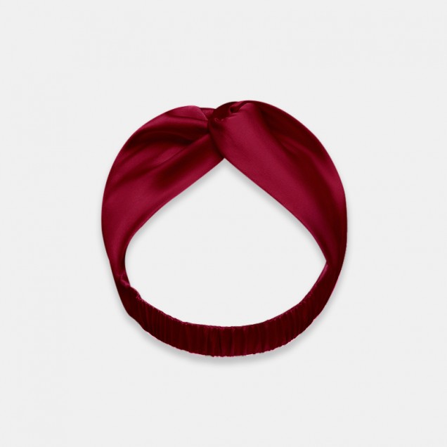 Cheap Wine Mulberry Silk Headband