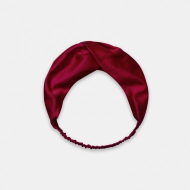 Cheap Wine Mulberry Silk Headband